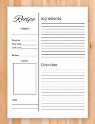 recipe templates in google docs free