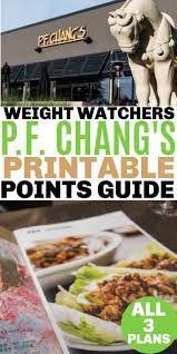 weight watchers points for pf changs