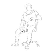 premium vector line drawing of men