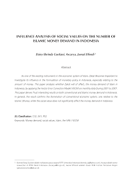 Generally speaking, if an economy is healthy, there is a high transaction demand for money because people are buying more goods and services. Pdf Influence Analysis Of Social Values On The Number Of Islamic Money Demand In Indonesia