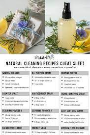 12 Natural Cleaning Recipes Printable