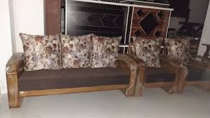 5 seater teak wood sofa set full size