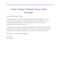 fresh graduate cover letter exles