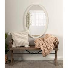 Kate And Laurel Hogan Oval Framed Wall Mirror 24x36 White