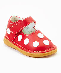 Wee Squeak Polka Dot Shoes In Red Products Polka Dot