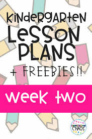 kindergarten lesson plan week 2