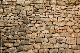 Natural Stone Wall Texture Close Up