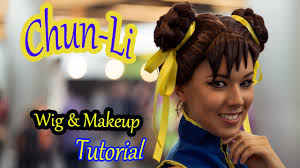 chun li cosplay wig makeup tutorial