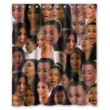 Meme, bye, crying, kim kardashian, sad face # meme # bye # crying # kim kardashian # sad face. Kim Kardashian Crying Hilarious Face Skcase Custom Shower Curtain 60x72 Inch Stop The Boring
