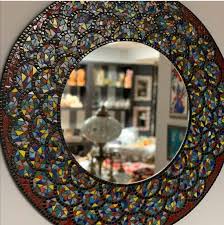 Round Mosaic Mirror Colored Mosaic