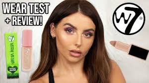testing new w7 makeup full face of