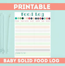 A Simple Easy To Use Chart To Log Your Babys Introduction