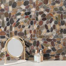 ivy hill tile pebble rock flat crue 12 in x 12 in marble floor and wall tile