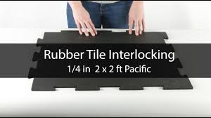 rubber tile interlocking 1 4 inch black