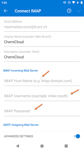 an imap email account to outlook on android