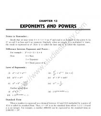 cbse class 7 mental maths exponents and