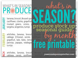 Free Printable Seasonal Produce Guide
