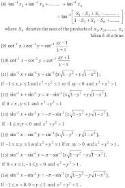 Trigonometric Functions Math Formulas
