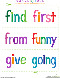 First Grade Sight Words Find To Going School Pinterest Sight
