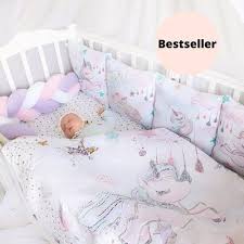 unicorn crib bedding set pink set