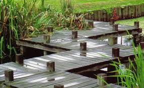 build a zigzag bridge my japanese garden