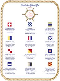 Wedding Seating Chart Poster Nautical Flags 50 00 Via