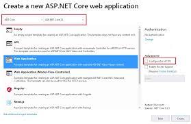 create asp net core application