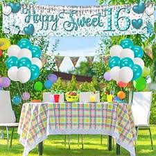 sweet 16 birthday decorations teal 16th