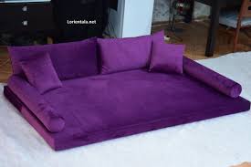 Velvet Purple Floor Sofa Turkish Arabic