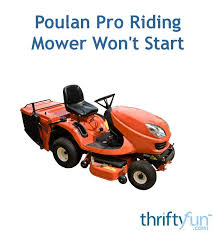 It offers a smooth, rugged, automatic transmission with pedal control that lets you to match the speed to the task at hand. Poulan Pro Riding Mower Won T Start Thriftyfun