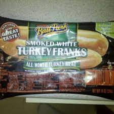 ball park smoked white turkey franks