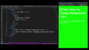 html change background color simple