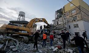 Earth's crust ranges from 3 to 45 miles deep (5 to 70 kilometers). Albania Earthquake At Least 21 Dead And Hundreds Injured World News The Guardian
