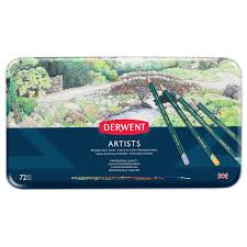 Derwent Artists Colored Pencils 4mm Core Metal Tin 72 Count