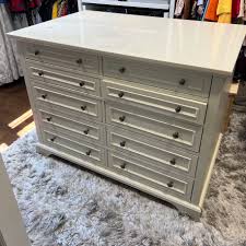 10 drawer white closet island dresser