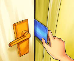 Steps ♦ insert the card between the door frame and the door, near the handle. How To Open A Door With A Credit Card 4 Pics Izismile Com