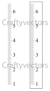 Ruler Growth Chart Vector Template Inches Cricut