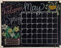 May Chalkboard Calendar 2022