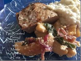 pork chops with maple apples and feta