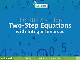 Find The Solution Two Step Equations
