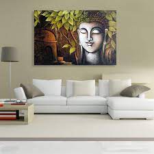 canvas painting beautiful buddha art