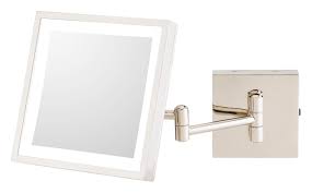 Square Rechargeable Magnified Makeup Mirror Aptations