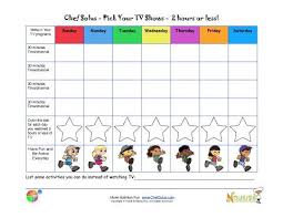 Limiting Tv Time Chart For Kids Printable Tracking Sheet