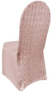 blush pink sequin spandex chair covers