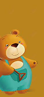cartoon bear mobile phone wallpaper
