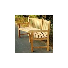 Big Classic Curved Teak Garden Bench