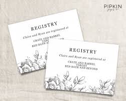 002 Free Wedding Registry Card Template Delo Yogawithjo Co Ulyssesroom