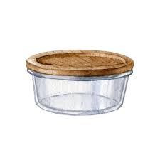 Reusable Food Container With Wooden Cap