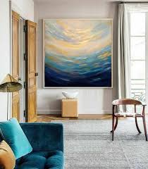 Gold Sky Paintingabstract Seascape Art
