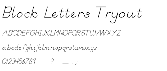 block letters tryout font free